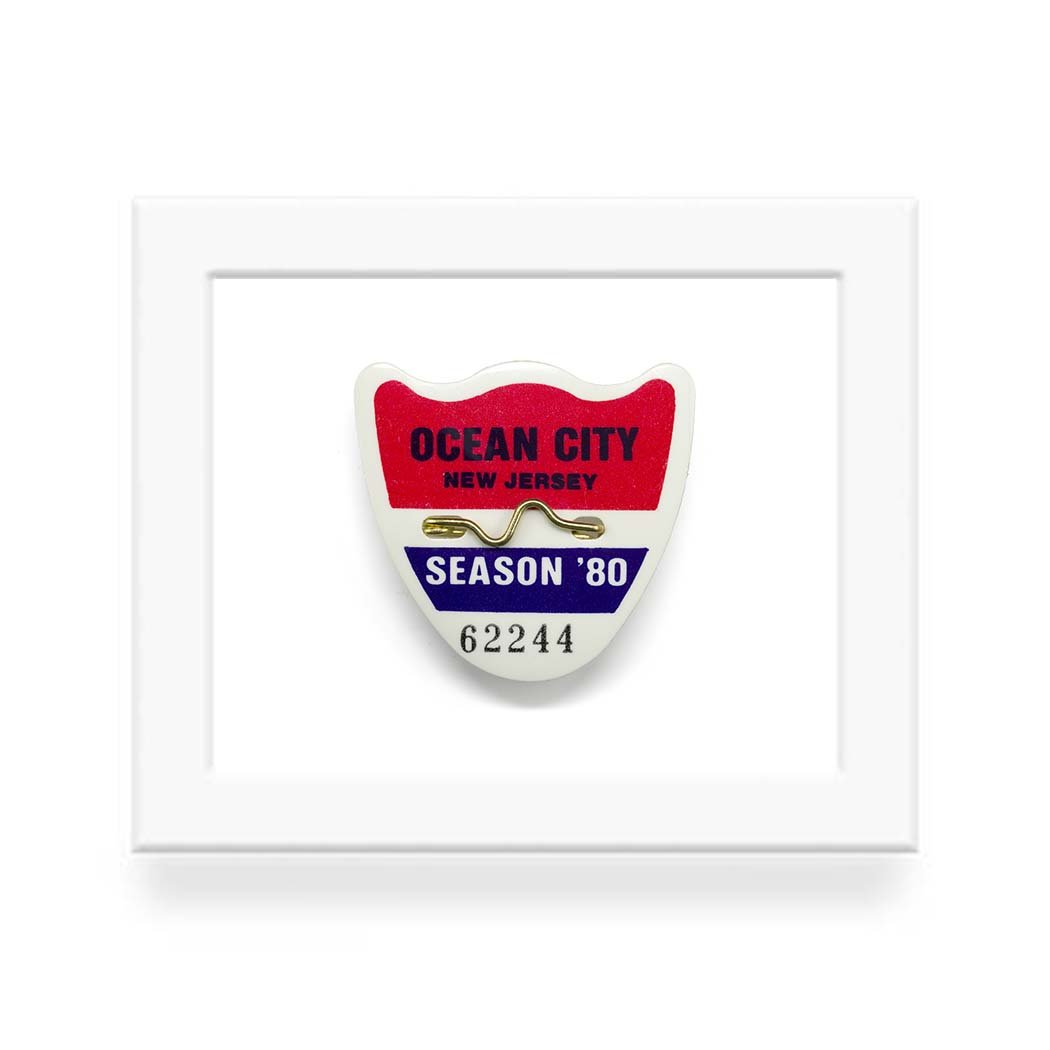 Ocean City (1980) NJ Beach Badge Print by CRC — c r c